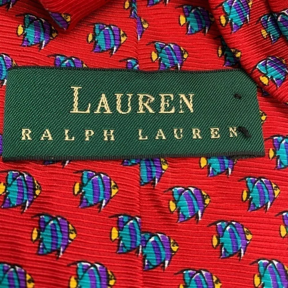 Lauren Ralph Lauren red silk fish tie